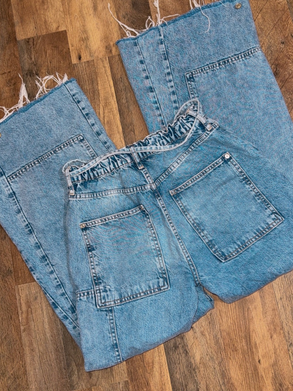 Free people we the free crvy outlaw wide-leg jeans size XS - Picture 4 of 5